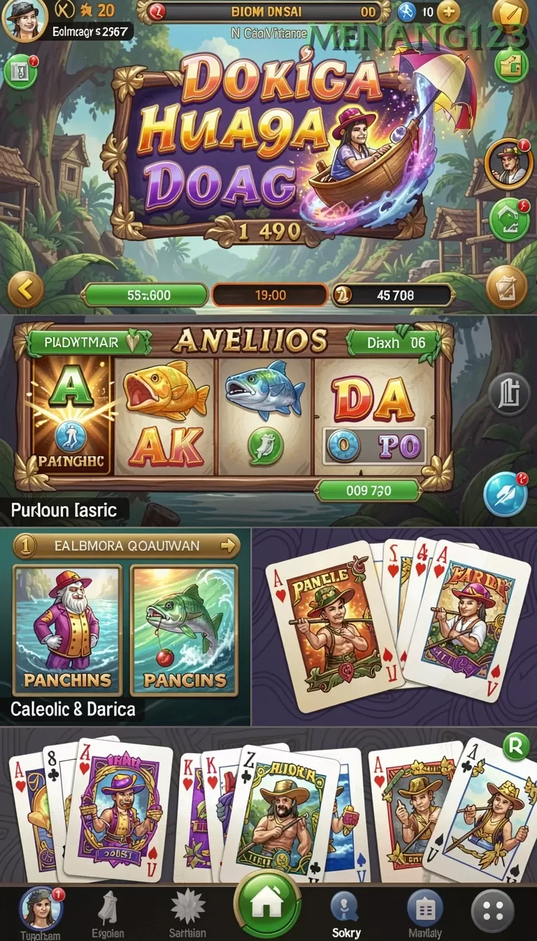Cuplikan layar LUCKYRP — menu navigasi